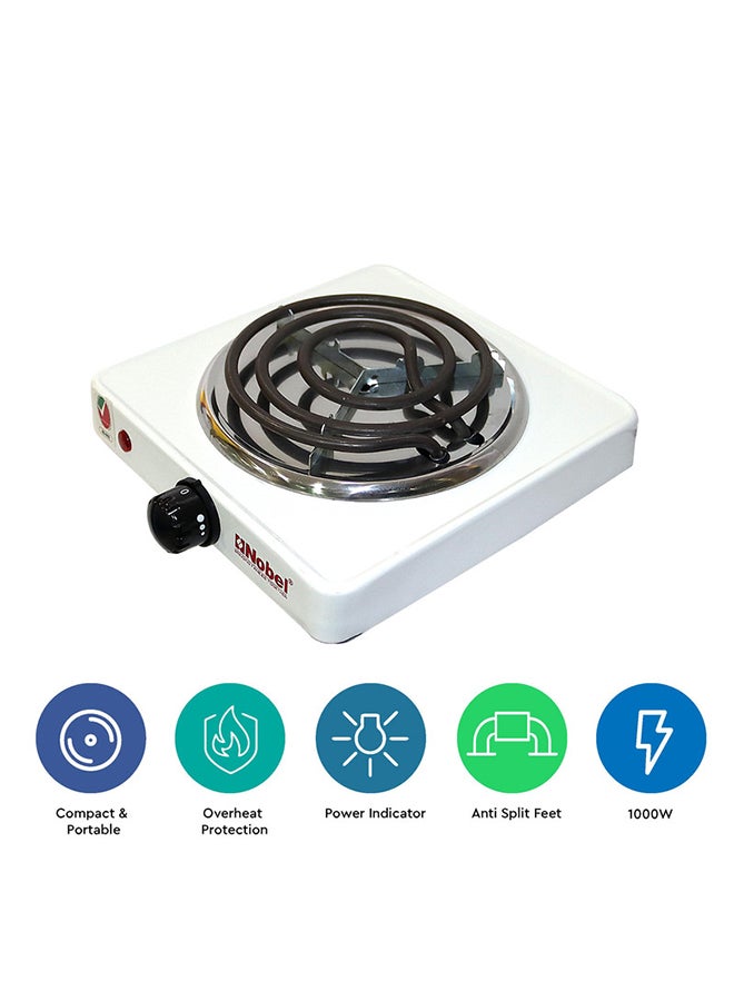 نوبل طبق تسخين لولبي بقدرة 1000 وات طراز NHPS001 1500.0 W NHPS001 فضي - Image 2