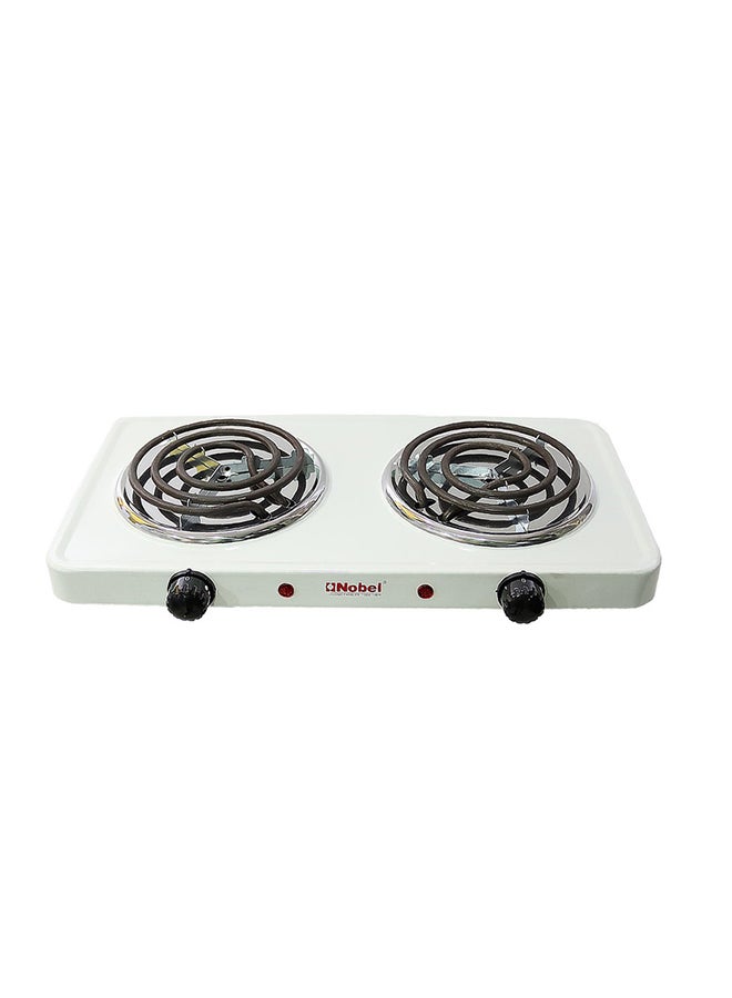 Electric Double Hotplate With Thermostat Control, Overheat Protection, and Indication Light 2000 W NHPS002 Silver - v1667908954/N40530596A_9