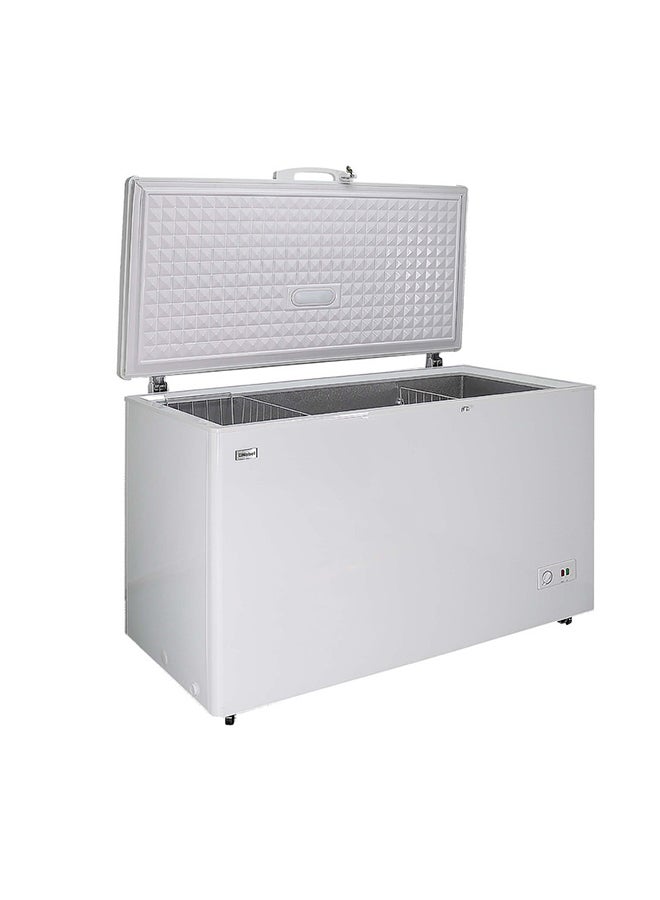 Nobel - 350L Gross Capacity Single Door Showcase Chiller, Adjustable Thermostat, R600a Refrigerant, Aluminum Interior with Slide Partition, Inner Light, Fast Freezing, Castor Wheels, Lock & Key, Outside Condenser, Convenient Cooling Solution 0 W NCF350 White - Image 1