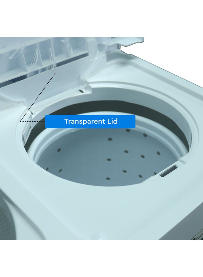 Nobel - 12/6 kg Twin Tub Semi-Automatic Washing Machine with 12 KG washwe and 6 KG spin capacity, Air-Dry Function, Ripple Pulsator, Bubble Maker, 500W Wash Power, 200W Spin Motor, Double Layer Tub 500 W NWM1301 White - Image 1