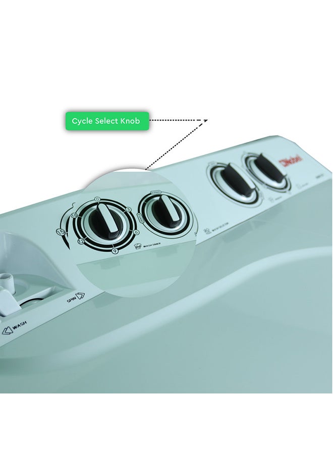Nobel - 12/6 kg Twin Tub Semi-Automatic Washing Machine with 12 KG washwe and 6 KG spin capacity, Air-Dry Function, Ripple Pulsator, Bubble Maker, 500W Wash Power, 200W Spin Motor, Double Layer Tub 500 W NWM1301 White - Image 1
