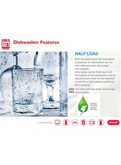 SHARP 12-Place Setting Dishwasher QW-MB612-SS3 Silver  - Image 4