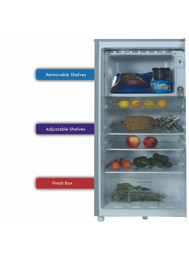 Nobel - 180 L Gross / 150 L Net, Single Door Refrigerator, Defrost, R600a Refrigerant, Temperature Control, Inside Light, Inside Evaporator and Condenser, Lock & Key, 3 Star Esma, CFC Free 312 kW NR180SSN Silver - Image 1
