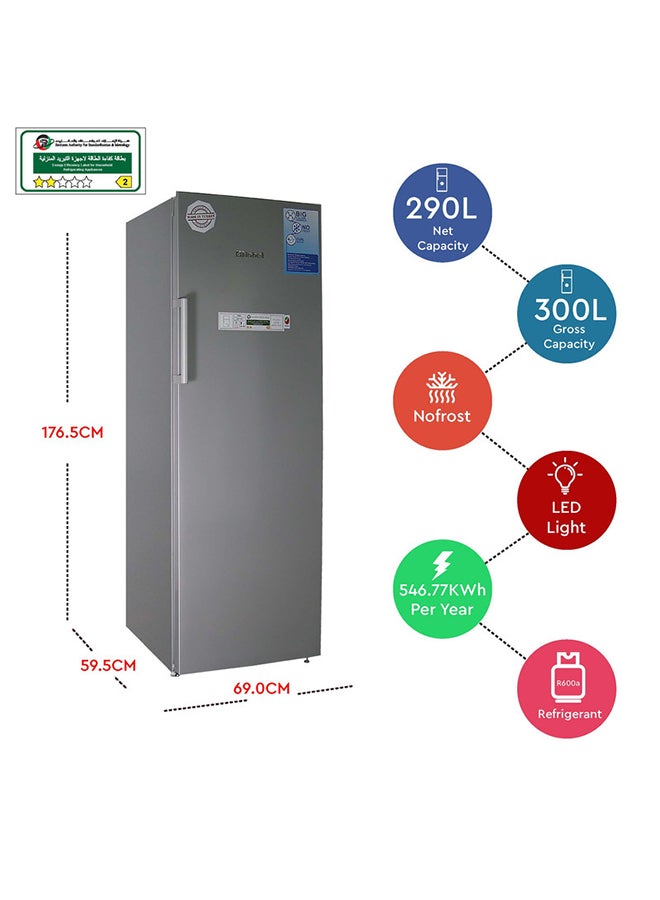 Nobel - Upright Freezer 290 L 335 W NUF377NFS Silver - Image 1