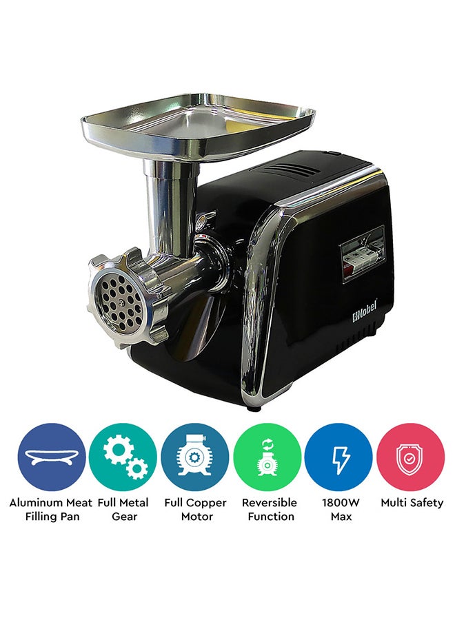 Nobel Meat Grinder 1800 W NMG2500 Black  - Image 2