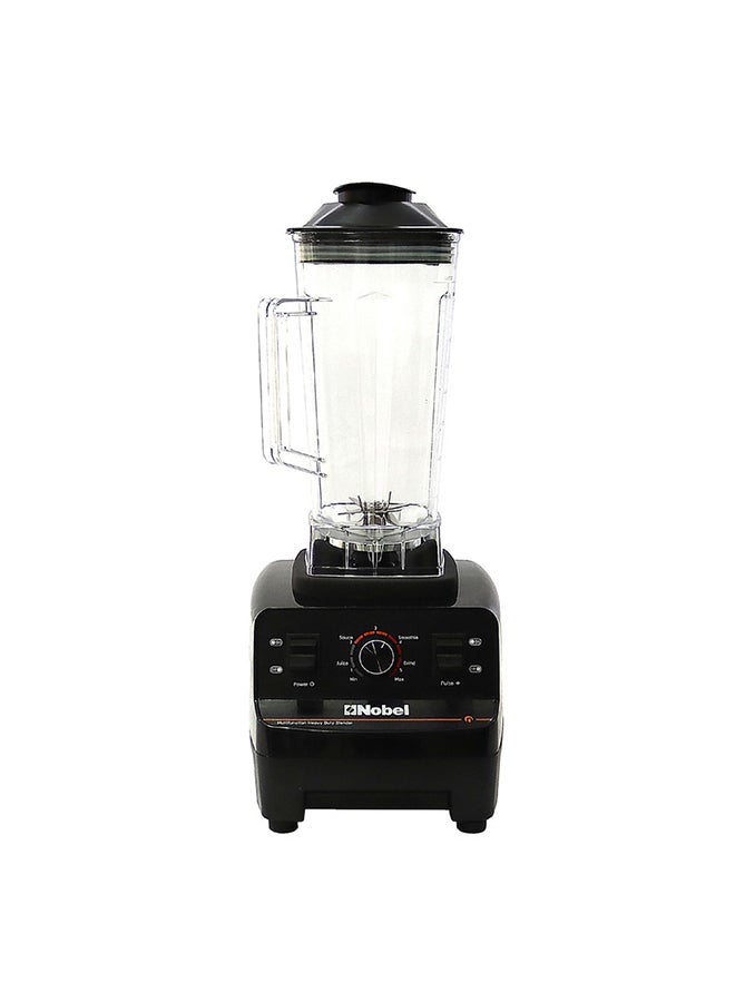 Nobel - Commercial Blender with 2 Litre Unbreakable Jar, Stepless Speed Control & 6pcs Ice Crushing Cutting Blades with Over Heat Protection 2 L 1350 W NB550COM Black - Image 1