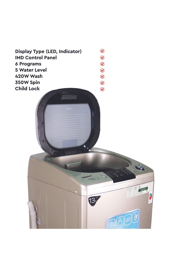 نوبل غسالة أوتوماتيكية بالكامل بفتحة من الأعلى 13 kg NWM13T ذهبي - Image 3
