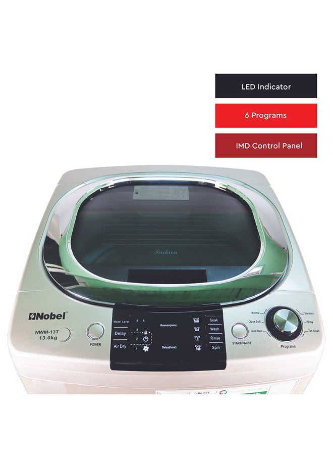 نوبل غسالة أوتوماتيكية بالكامل بفتحة من الأعلى 13 kg NWM13T ذهبي - Image 5