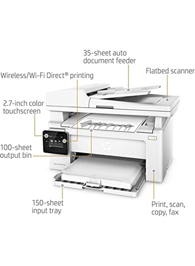 HP - LaserJet Pro MFP M130fw All-In-One Printer With Print/Copy/Scan/Fax/Wireless Function,G3Q60A White - Image 1