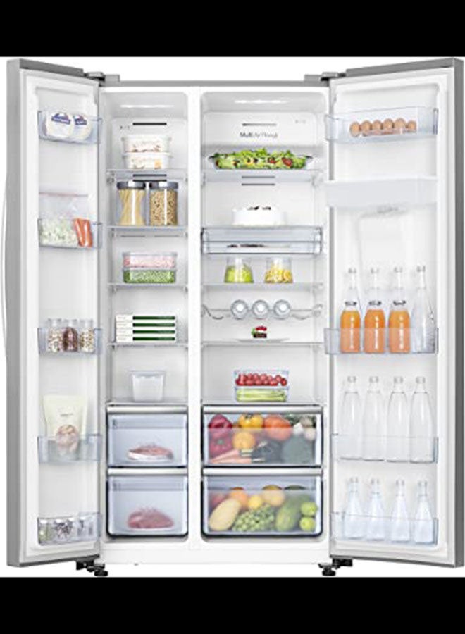 هايسنس - ثلاجة ببابين 240 W RS741N4WSU فضي - Image 1