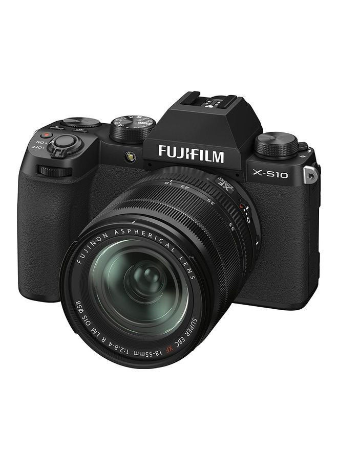 FUJIFILM X-S10 Mirrorless Digital Camera XF18-55mm Lens Kit - Black - Image 1