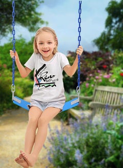 XIANGYU Kids Full Set Attractive Blue Swing Seat With Chain And Hooks 61x15x150cm  - Image 3