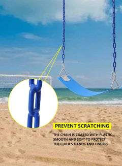 XIANGYU Kids Full Set Attractive Blue Swing Seat With Chain And Hooks 61x15x150cm  - Image 4