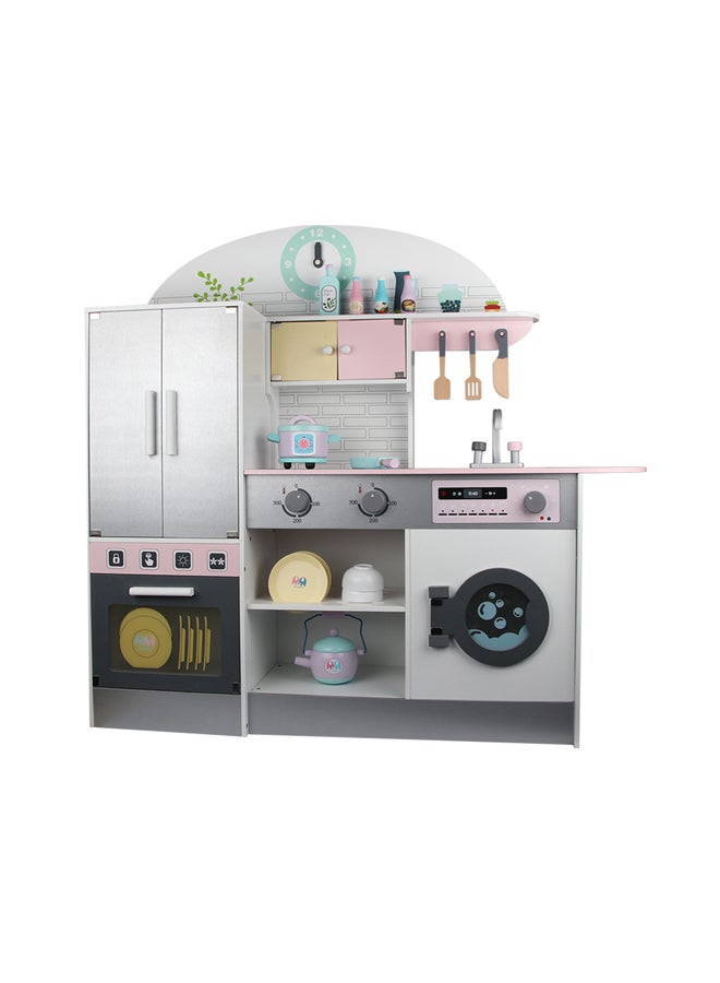 XIANGYU Pretend Toy Kids Toddlers Refrigerator Wooden Kitchen Toys 30x105x102.5cm - Image 1
