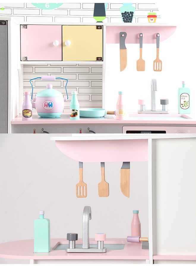 XIANGYU Pretend Toy Kids Toddlers Refrigerator Wooden Kitchen Toys 30x105x102.5cm - Image 4