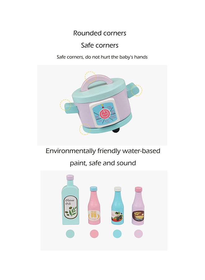 شيانغ يو مجموعة ألعاب مطبخ خشبية كبيرة مقاس 30 × 105 × 102.5 سم 30x105x102.5سم - Image 5