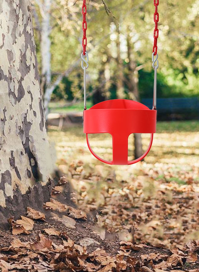 XIANGYU - Modern Patio Kids High Back Full Bucket Plastic Swing Seat Set 31x26x186cm - Image 1
