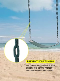 XIANGYU Kids Swing Seat And Plastic Coated Chain With Hook 61x15x150cm  - Image 4