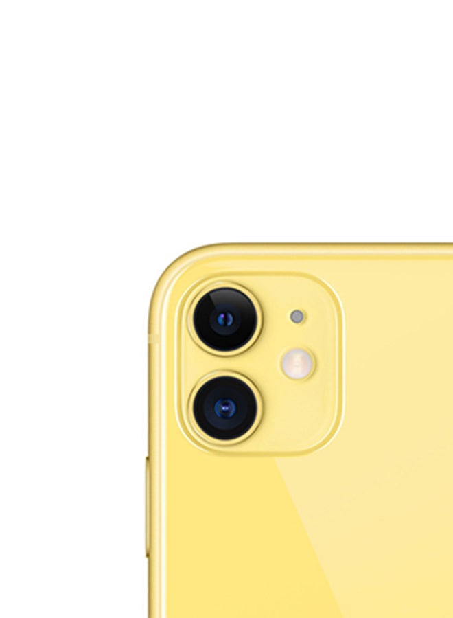أبل - آيفون 11 سعة 128 جيجابايت يدعم تقنية 4G LTE و فايس تايم، أصفر - مواصفات عالمية - Image 1