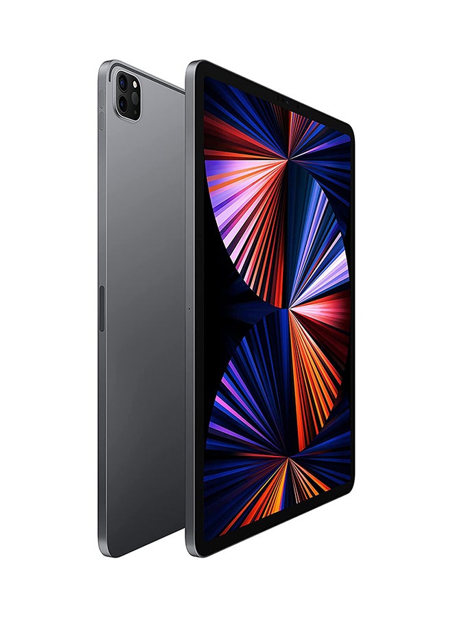 أبل - iPad Pro 2021 (الجيل الخامس) مقاس 12.9 بوصة، شريحة M1، سعة 256 جيجابايت، واي فاي، شبكة 5G، رمادي فضائي مع تطبيق Facetime - إصدار الشرق الأوسط - Image 1