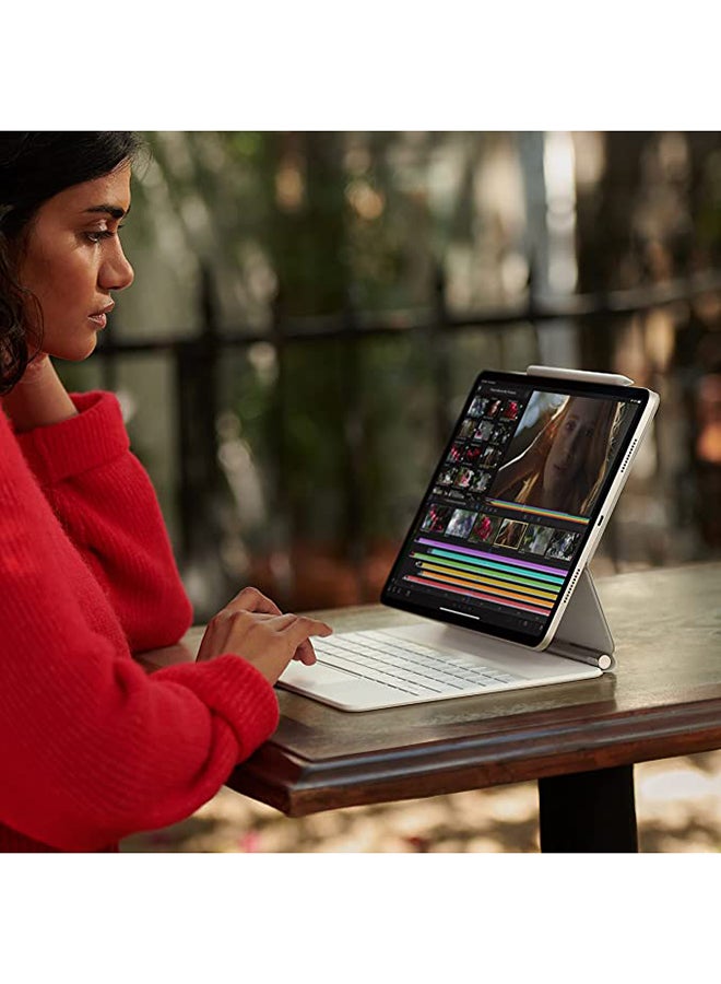 أبل - iPad Pro 2021 (الجيل الخامس) مقاس 12.9 بوصة، شريحة M1، سعة 256 جيجابايت، واي فاي، شبكة 5G، رمادي فضائي مع تطبيق Facetime - إصدار الشرق الأوسط - Image 1