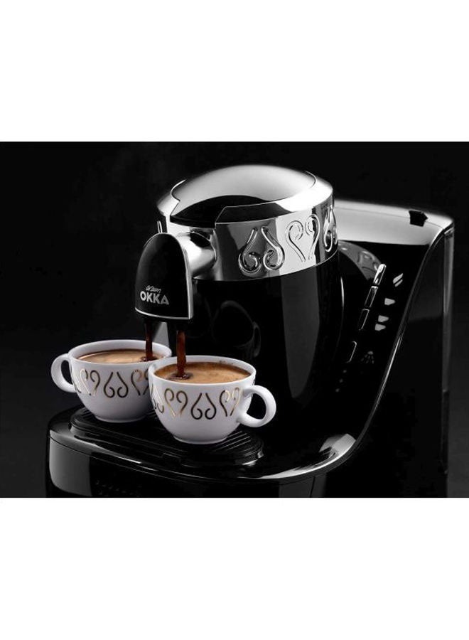 أرزوم - ماكينة صنع القهوة التركية ارزوم من أوكا 0.8 L 710 W ok002 BLACK × SILVER أسود/فضي - Image 1