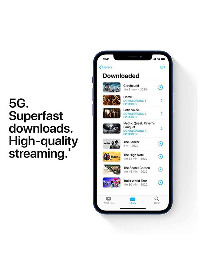 أبل - آيفون 12 مع فيس تايم، 128 جيجابايت، أزرق، 5G - إصدار الشرق الأوسط - Image 1