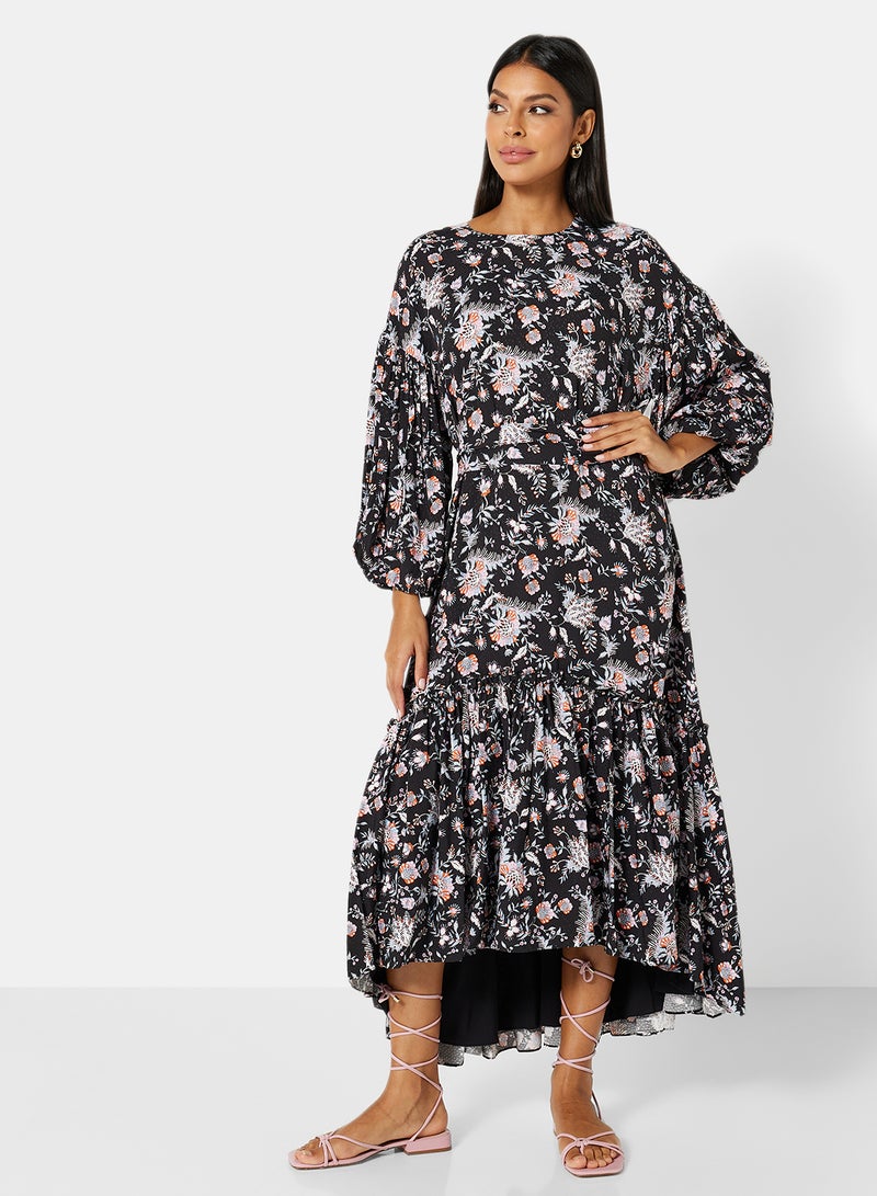Ted Baker Printed Relaxed Fit Dress Black  - Image 1