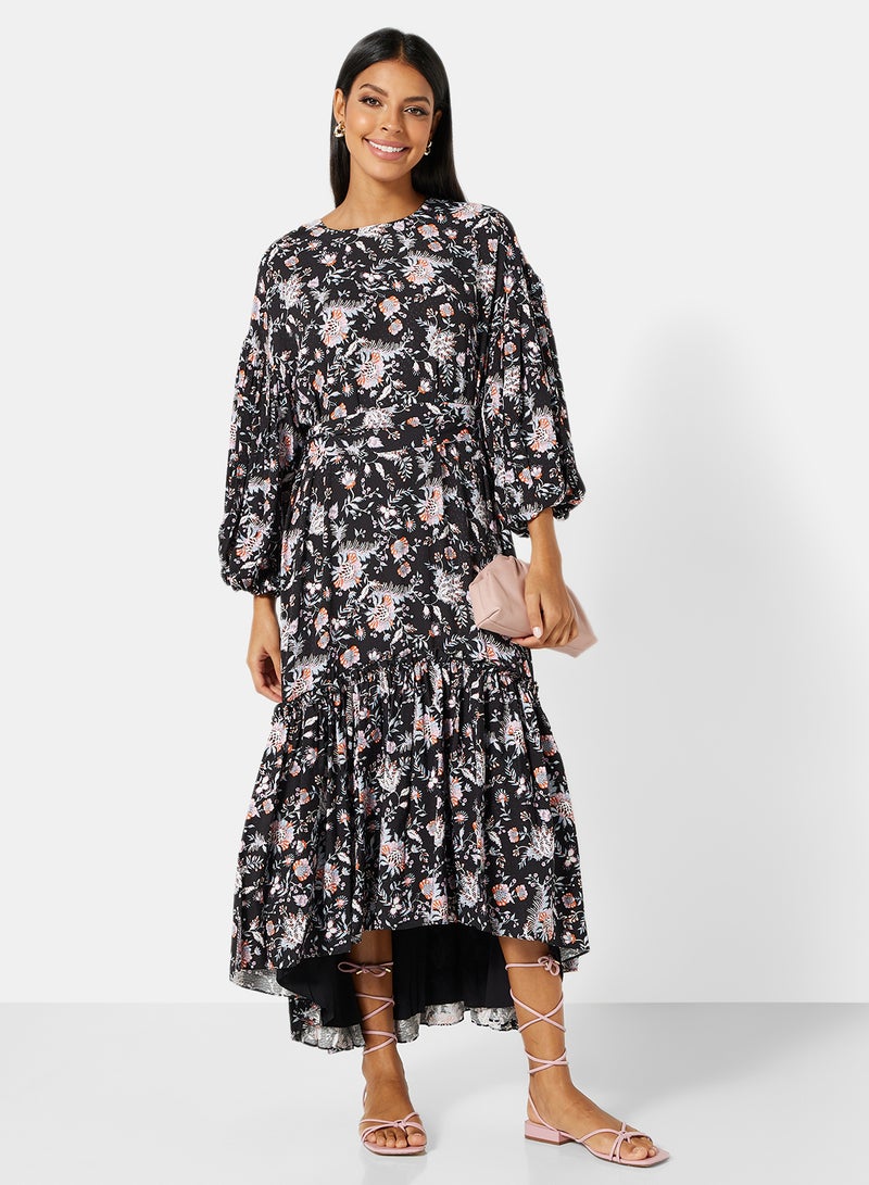 Ted Baker Printed Relaxed Fit Dress Black  - Image 4