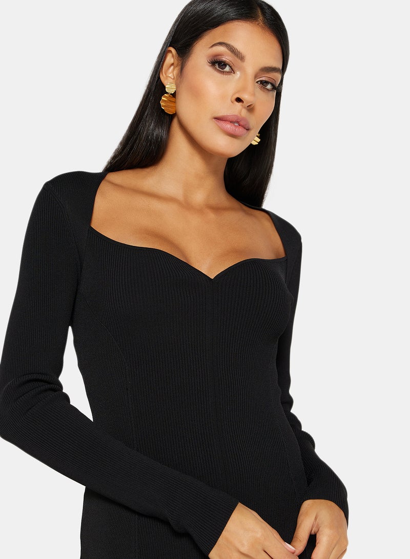 Ted Baker - Sweetheart Neck Mini Dress Black - Image 1
