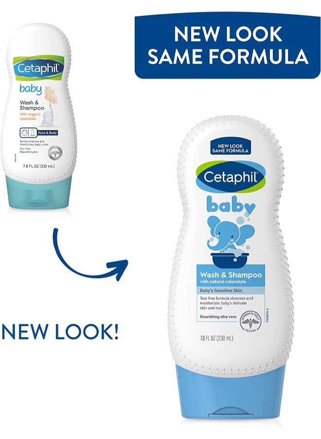 Cetaphil Pack Of 2 Baby Wash And Shampoo With Organic Calendula - Image 2