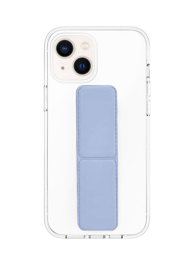 MARGOUN - Apple iPhone 14 Case With Hand Grip Foldable Magnetic Kickstand Wrist Strap Finger Grip Cover 6.1 Inch Clear/Blue - Image 1