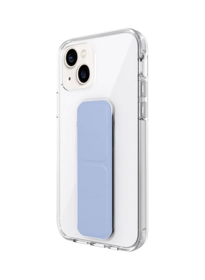 MARGOUN - Apple iPhone 14 Case With Hand Grip Foldable Magnetic Kickstand Wrist Strap Finger Grip Cover 6.1 Inch Clear/Blue - Image 1