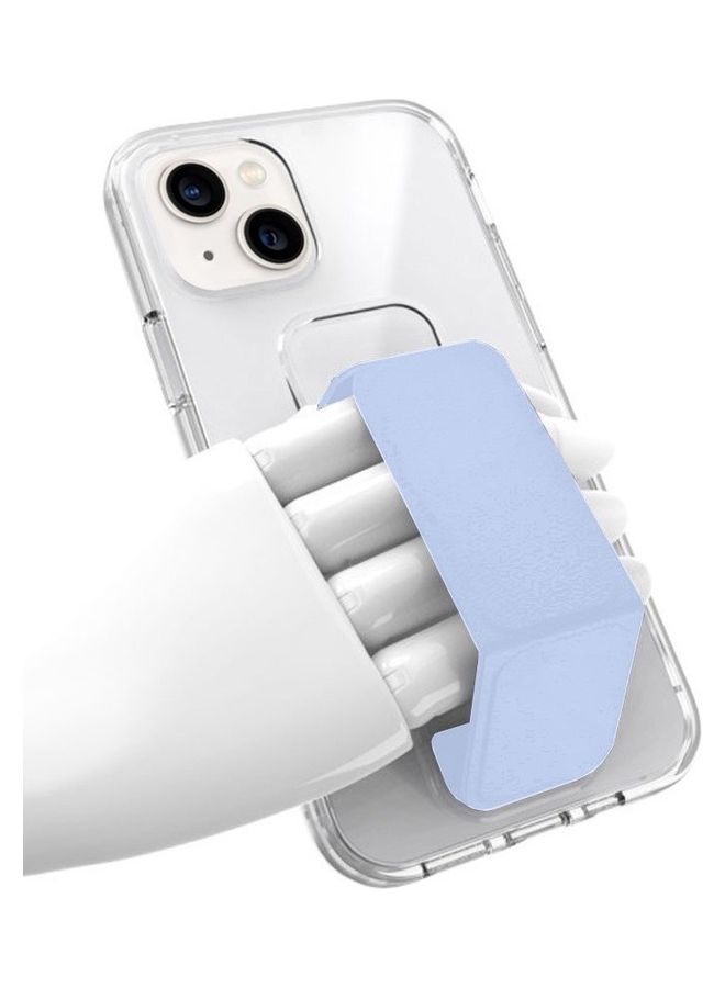 MARGOUN Apple iPhone 14 Plus Case With Hand Grip Foldable Magnetic Kickstand Wrist Strap Finger Grip Cover 6.7 Inch Clear/Blue - Image 2