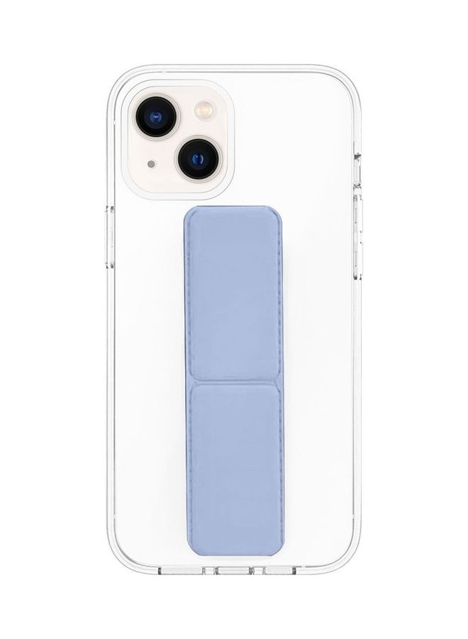 MARGOUN Apple iPhone 14 Plus Case With Hand Grip Foldable Magnetic Kickstand Wrist Strap Finger Grip Cover 6.7 Inch Clear/Blue - Image 3