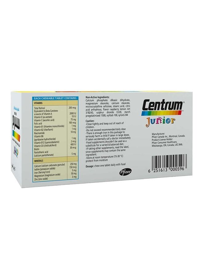 Centrum - Centrum Junior, 30 Tablets, Multivitamin for Children, Chewable, Tasty Citrus Berry Flavor - Image 1