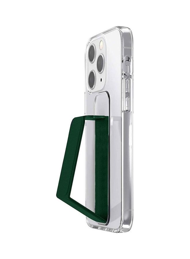 MARGOUN Hand Grip Foldable Magnetic Kickstand Wrist Strap Finger Grip Case Cover For Apple iPhone 14 Pro Max 6.7 inch Clear/Green - Image 5