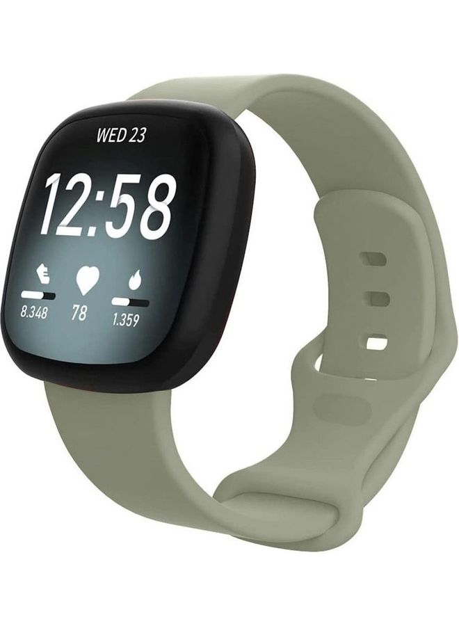 MARGOUN Fitbit Versa 3 Band / Fitbit Sense Band Soft Silicone Replacement Strap Watch Band Sport Wristband Grey - Image 1