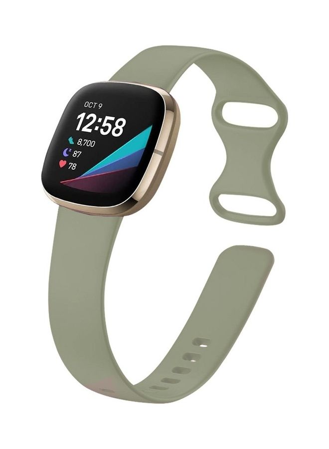 MARGOUN Fitbit Versa 3 Band / Fitbit Sense Band Soft Silicone Replacement Strap Watch Band Sport Wristband Grey - Image 2