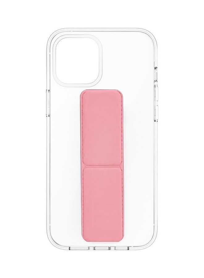 MARGOUN Hand Grip Foldable Magnetic Kickstand Wrist Strap Finger Grip Case Cover For Apple iPhone 14 6.1 inch Clear/Pink - Image 4
