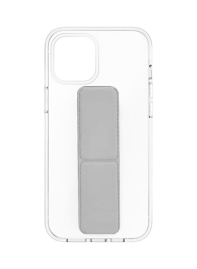 MARGOUN Hand Grip Foldable Magnetic Kickstand Wrist Strap Finger Grip Case Cover For Apple iPhone 14 6.1 inch Clear/Grey - Image 4