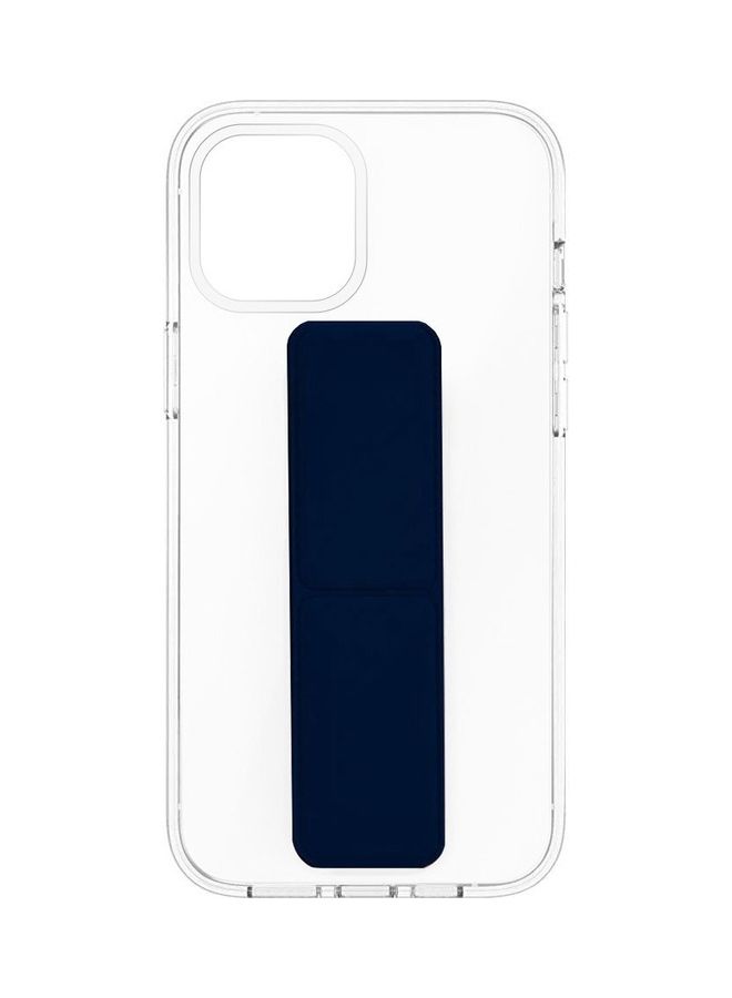 MARGOUN - Apple iPhone 14 Case With Hand Grip Foldable Magnetic Kickstand Wrist Strap Finger Grip Cover 6.1 Inch Clear/DarkBlue - Image 1