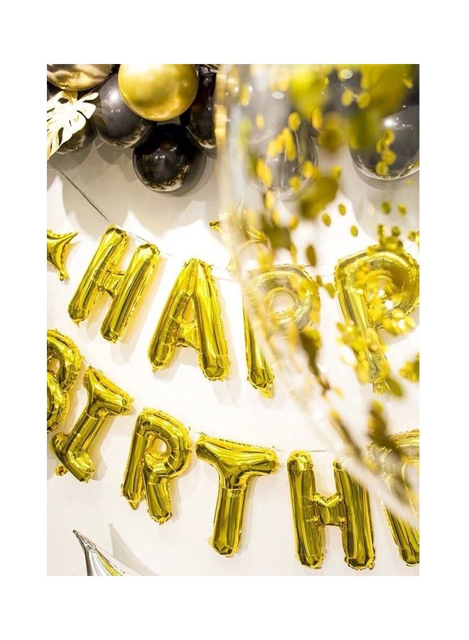 كيدل مجموعة بالونات زينة للحفلات بتصميم رومانسي لعبارة Happy Birthday" - Image 2