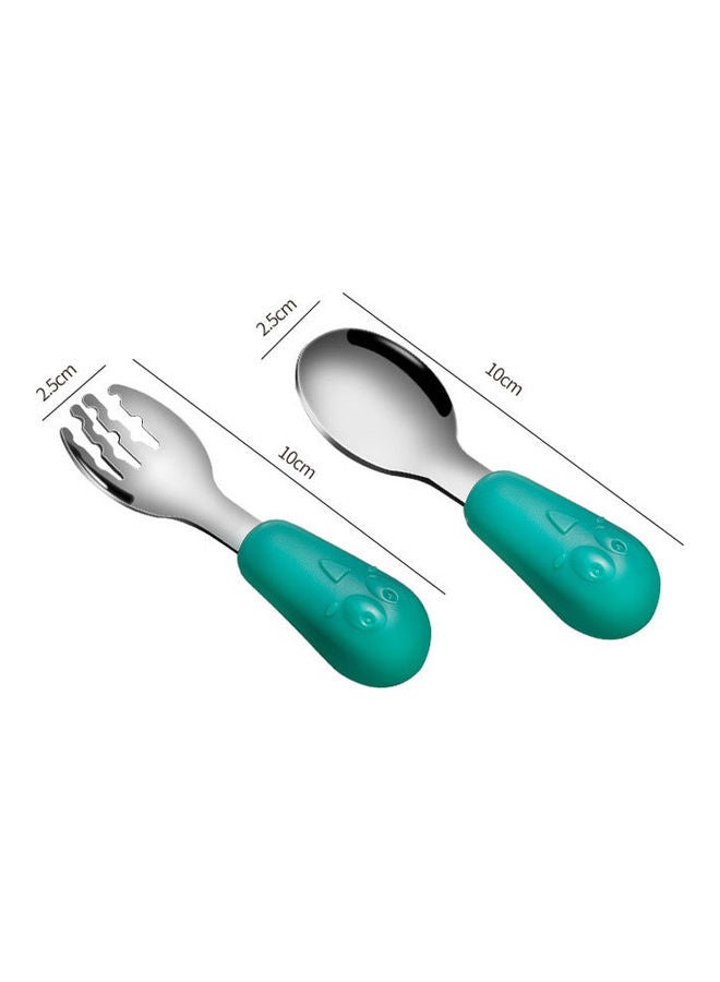 Stainless Steel Baby Feeding Training Spoon Set