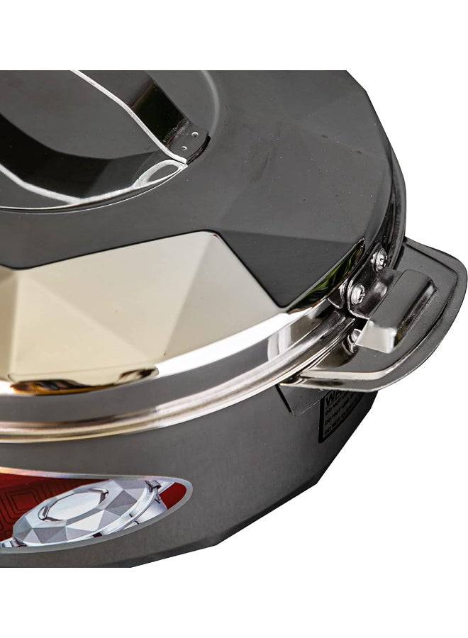 Maxima - 3-Piece Stainless Steel Hot Pot Set Silver 2500ml - Image 1
