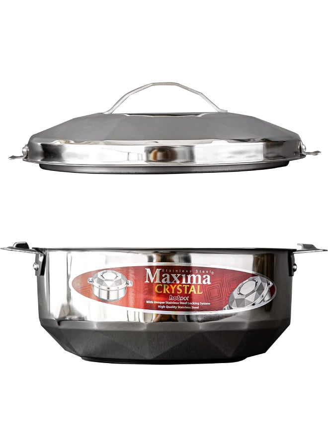 Maxima - 3-Piece Stainless Steel Hot Pot Set Silver 2500ml - Image 1