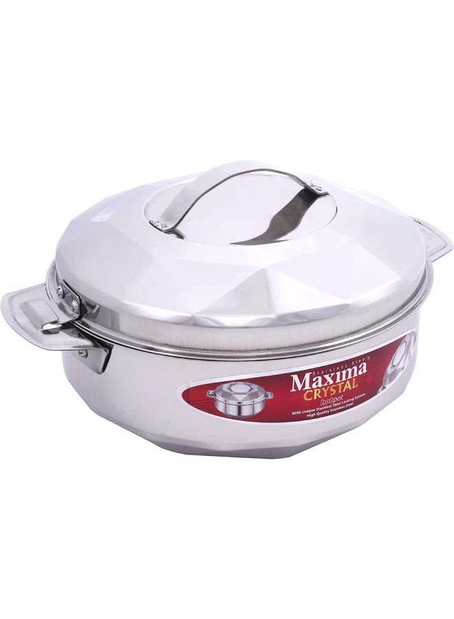 Maxima - 3-Piece Stainless Steel Hot Pot Set Silver 2500ml - Image 1