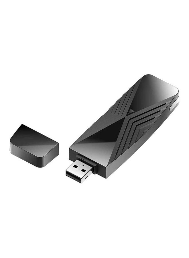 D-Link AX1800 USB WiFi 6 Adapter, Dual Band Long Range, MU-MIMO, Wireless Internet Network, For Desktop / PC / Laptop / Windows. DWA-X1850 Black 