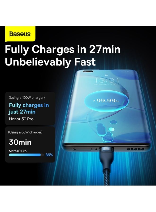 Baseus Fast Charging USB Type C 100W, Lightning Charge for iPhone 14 Pro Max, and Micro 18W, Data Cable 1.2M Compatible for Apple 13 12 11, MacBook, iPad, Samsung, Huawei, and More Blue  - Image 4
