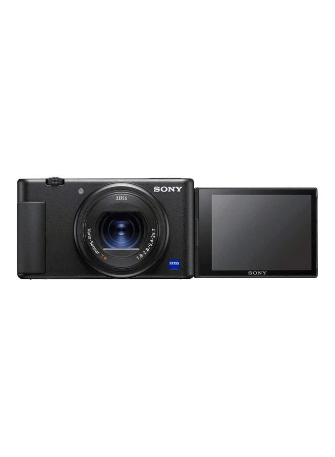 Sony Zv-1 Vlog Camera With Fast And Precise Focus Transition, Pro-Quality Bokeh, Product Showcase Setting, Vari Angle Screen, 4K Hdr Video, Selfie And More Dsc-Zv1, Black